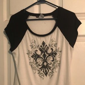 Black and white shirt